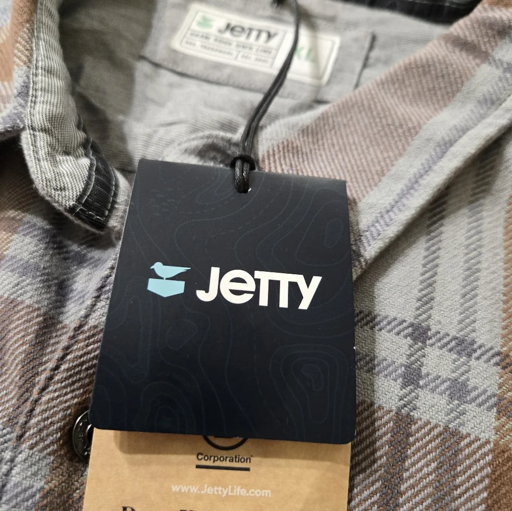 Men's Plaid Casual Button Down Shirt - Gray and Brown - Picture 7 of 8